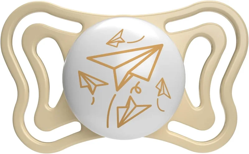 شيكو Chicco PhysioForma® Light Silicone Soother 6-16m 2Pcs, Glow/Lumi (Mixed: STARS - AIRPLANES)